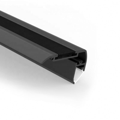 matériel T5 de l'alliage d'aluminium 6063 de couleur de noir de profil de la plaque de plâtre LED de 1m 2m