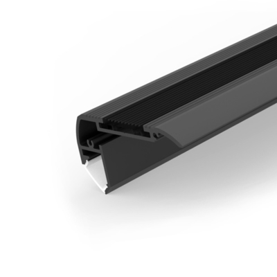 matériel T5 de l'alliage d'aluminium 6063 de couleur de noir de profil de la plaque de plâtre LED de 1m 2m