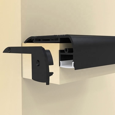matériel T5 de l'alliage d'aluminium 6063 de couleur de noir de profil de la plaque de plâtre LED de 1m 2m