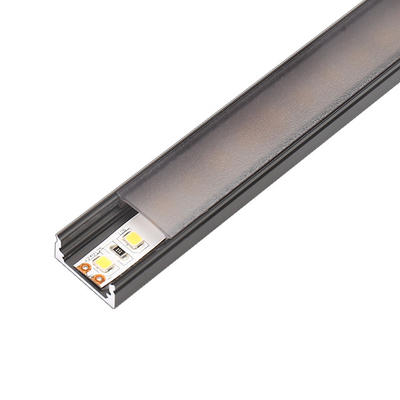 U forment le matériel monté extérieur noir d'alliage d'aluminium de profil de LED pour la bande de LED