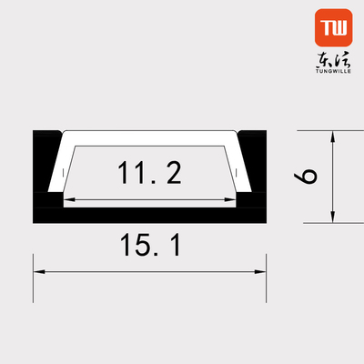 Profil monté extérieur de 6063 LED, ODM d'OEM en aluminium de logement de lumière de LED
