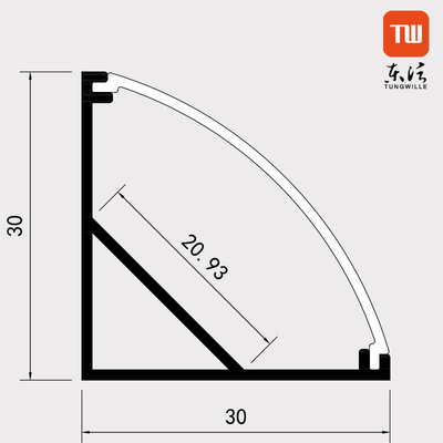 Le coin de bureau de garde-robe LED profilent la longueur de 1m 2m 3m pour le guide optique