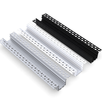 Profil d'intérieur de la plaque de plâtre LED, couleur noire blanche argentée de bande de la cloison sèche LED