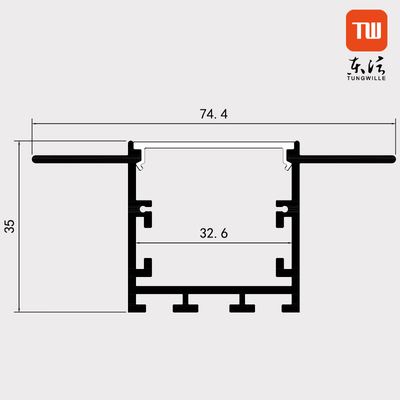 Profil d'intérieur de la plaque de plâtre LED, couleur noire blanche argentée de bande de la cloison sèche LED
