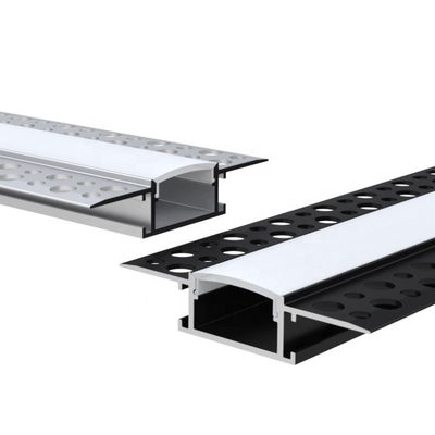 Plâtrez la Manche en aluminium du noir LED de plafond, matériel de l'alliage 6063 de profil de gypse