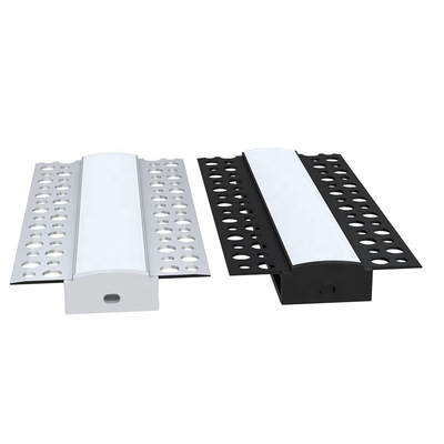 Plâtrez la Manche en aluminium du noir LED de plafond, matériel de l'alliage 6063 de profil de gypse