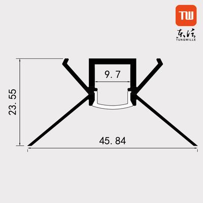 profil enfoncé large de la plaque de plâtre LED de 13mm pour le plafond architectural de gypse