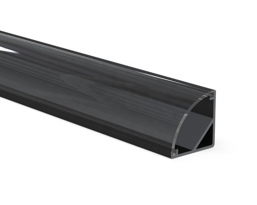 Profil noir du coin LED matériel d'alliage d'aluminium de 16MM x de 16MM pour la bande de LED