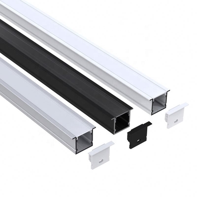 Extrusion en aluminium enfoncée par forme de v pour la couleur blanche argentée de noir de bande de LED