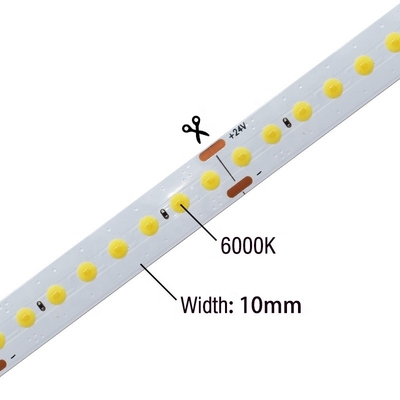 Blanc chaud imperméable des lumières de bande de l'ÉPI LED de DC24V Ip68 pour l'éclairage extérieur