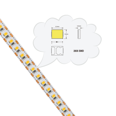 Bandes 120leds de volt 2835 SMD LED de dc 5 pour des hôtels Art Galleries