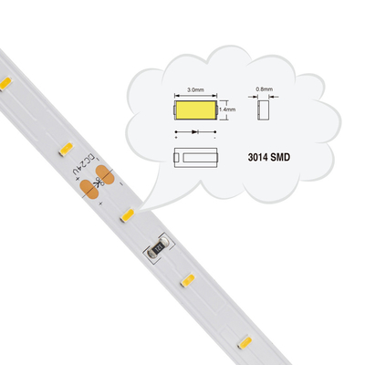 Bande blanche de SMD 3014 LED, lumières de bande Fléchiribles d'IP20 SMD LED 120 LED/M