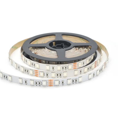 La lumière Fléchirible de bande de LED 5050 a placé le C.C 24V 12V 60 de RVB pour la construction