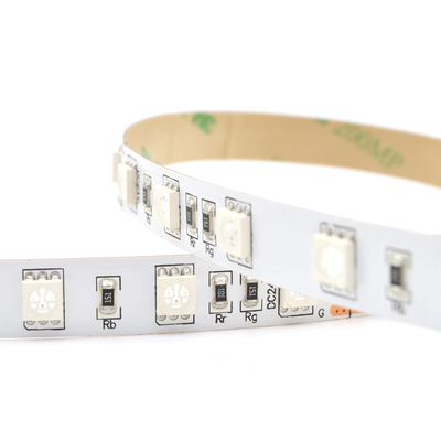 La lumière Fléchirible de bande de LED 5050 a placé le C.C 24V 12V 60 de RVB pour la construction