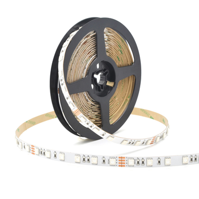 La lumière Fléchirible de bande de LED 5050 a placé le C.C 24V 12V 60 de RVB pour la construction