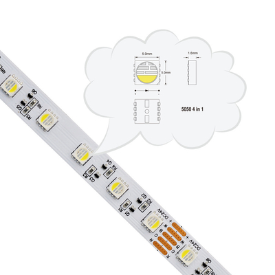 4 dans 1 bande de RGBW LED, lumière de bande de SMD 5050 RVB LED imperméable IP20 IP67