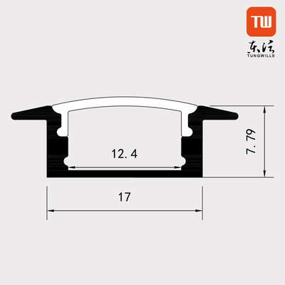 La LED enfoncée montée extérieure profile la taille de la largeur 7.8mm de 17mm pour la lumière de Cabinet