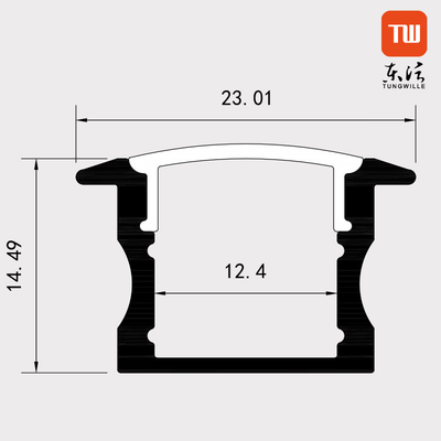 L'alliage d'aluminium LED enfoncée profile pour le cinéma de garde-robe de bureau
