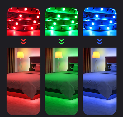 OEM à télécommande infrarouge principal des lumières de bande de RVB LED 12V 44 futés colorés