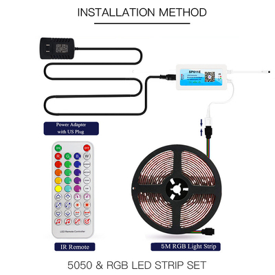 5050 lumières de bande de RVB Intelligent LED 10 mètres de Bluetooth d'APPLI d'OEM de contrôle