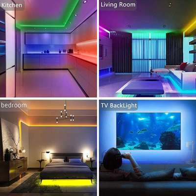 Bande du contrôle 5050 RVB LED d'APPLI de Bluetooth imperméable pour la décoration extérieure d'intérieur