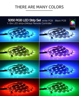 Couleur des lumières de bande d'USB 5V Intelligent LED 5050 RVB pour le certificat de la CE de fond de TV