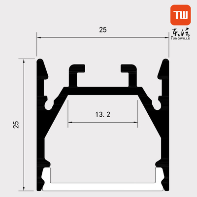 Profil circulaire du montage extérieur LED, OEM en aluminium Fléchirible de profils de la Manche