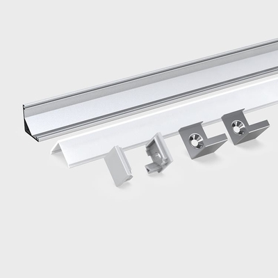 Profil d'angle LED d'angle de 90 degrés fixé au mur pour le Cabinet