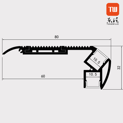 Plinthe allumant la bande de profil de la plaque de plâtre LED pour le placard de bureau de garde-robe