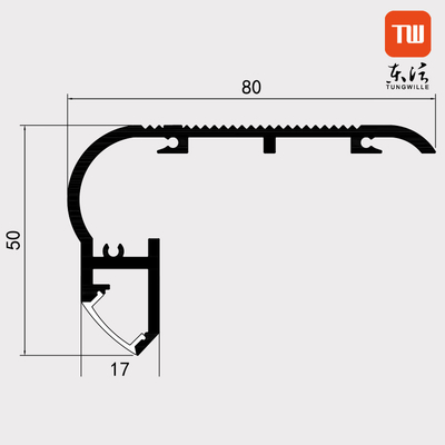 L'extrusion en aluminium argentée anodisée pour la bande de LED allume la largeur de 80mm