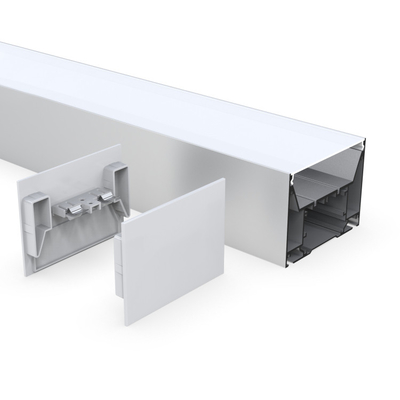 100mm x argent en aluminium de profil de LED suspendu par 75mm pour le cinéma de placard