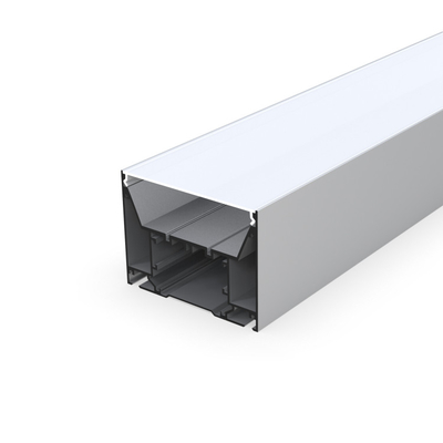 100mm x argent en aluminium de profil de LED suspendu par 75mm pour le cinéma de placard