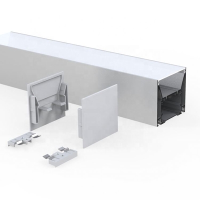 Profil en aluminium blanc argenté 80mm x 76mm de lumières de bande de LED pour la garde-robe