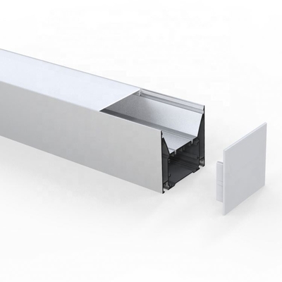 Profil en aluminium blanc argenté 80mm x 76mm de lumières de bande de LED pour la garde-robe
