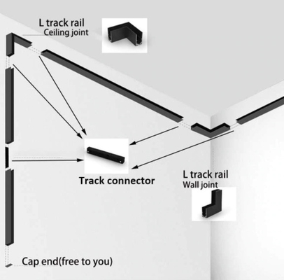 10W a enfoncé la surface en aluminium de voie magnétique de LED pour la lumière pendante